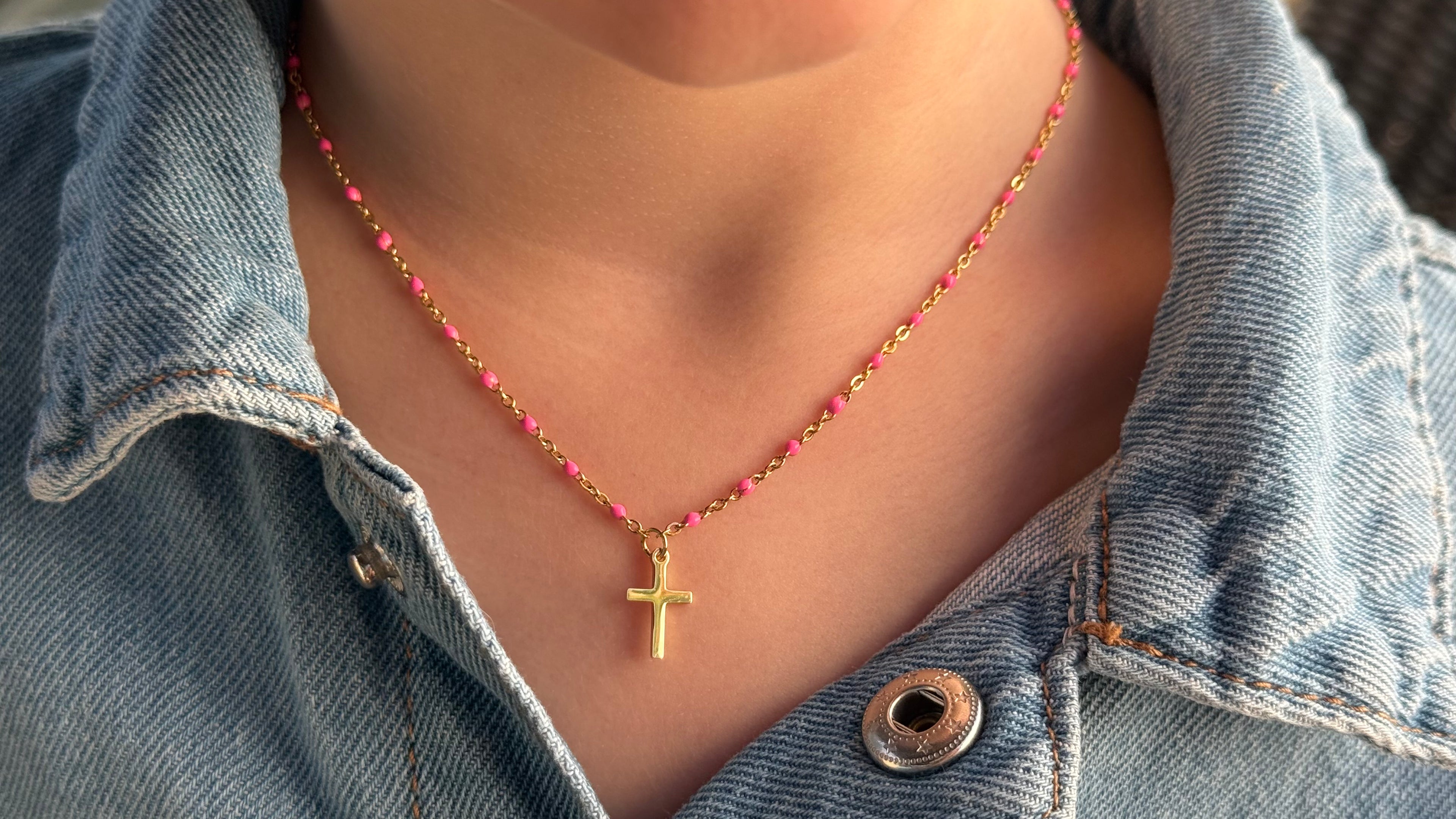Collier KHACH P rose
