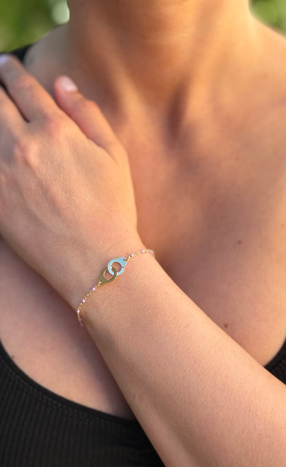 Bracelet menottes lila P