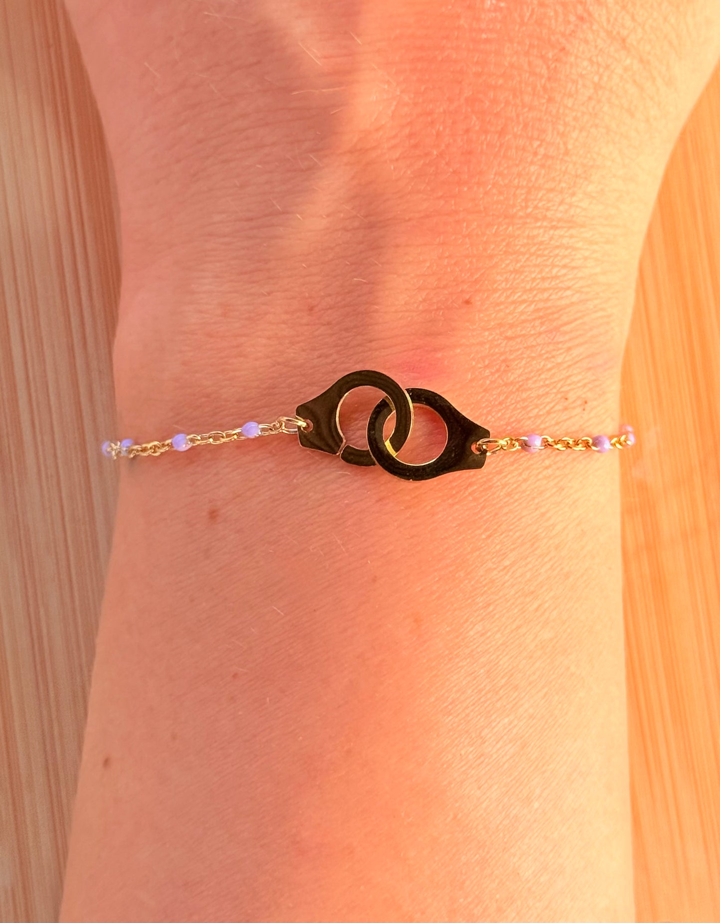 Bracelet menottes lilas P