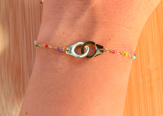 Bracelet menottes multicolores P
