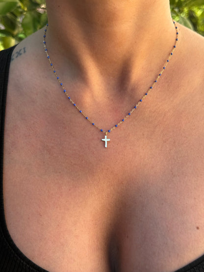 Collier KHACH P bleu
